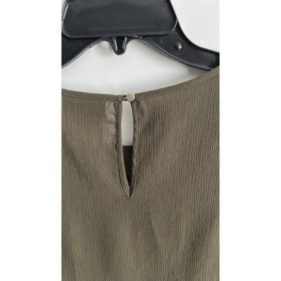 Liz Claiborne Career Women Olive-Green Short Sleeve Blouse Size S - Picture 4 of 5